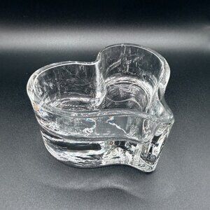 Crystalery Heavy Glass Heart Dish Handcrafted in Turkey